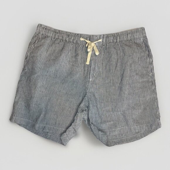 Vineyard Vines Shorts Men’s XL Drawstring Blue White Striped Casual 6” Inseam - Picture 1 of 7